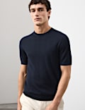 Pure Extra Fine Merino Wool Crew Neck T-Shirt