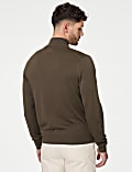 Cotton Rich Funnel Neck Zip Through Jumper