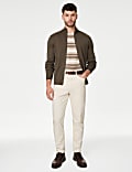 Cotton Rich Funnel Neck Zip Through Jumper