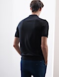 Pure Extra Fine Merino Wool Knitted Polo Shirt