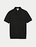 Pure Extra Fine Merino Wool Knitted Polo Shirt