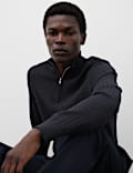 Performance Checked Texture Half Zip Jumper