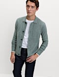 Cotton Blend Knitted Jacket