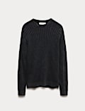 Pure Cotton Garment Dyed Crew Neck Jumper