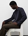 Long Sleeve Knitted Polo Shirt