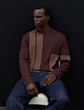 Abstract Linear Rib Crew Neck Jumper
