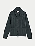 Cable Shawl Collar Cardigan