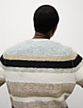 Striped Crew Neck Jumper with Wool