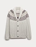 Cárdigan Fair Isle de punto trenzado