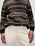 Lambswool Blend Fair Isle Crew Neck Jumper