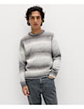 Ombre Stripe Crew Neck Jumper with Wool