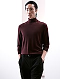 Pure Extra Fine Merino Wool Roll Neck Jumper