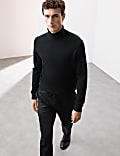 Pure Extra Fine Merino Wool Roll Neck Jumper