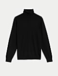 Pure Extra Fine Merino Wool Roll Neck Jumper