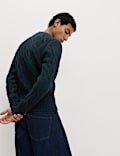 Cable Crew Neck Jumper with Wool