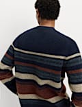 Hazy Striped Crew Neck Jumper with Wool