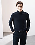 Pure Cashmere Roll Neck Jumper