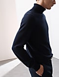 Pure Cashmere Roll Neck Jumper