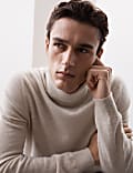 Pure Cashmere Roll Neck Jumper
