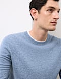Jersey 100 % cachemira con cuello redondo
