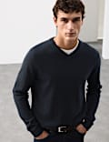Pure Cashmere V-Neck Jumper