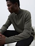 Pure Cashmere Half Zip Jumper