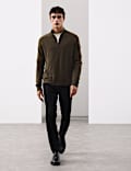 Pure Cashmere Textured Half Zip Jumper
