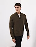 Pure Cashmere Half Zip Jumper