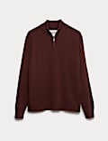 Pure Cashmere Half Zip Jumper