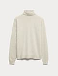 Pure Cashmere Roll Neck Jumper