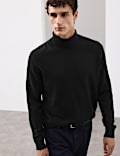 Pure Cashmere Roll Neck Jumper