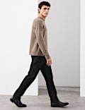 Cashmere and Wool Blend Crew Neck Jumper