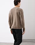 Cashmere and Wool Blend Crew Neck Jumper