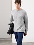 Cashmere and Wool Blend Crew Neck Jumper
