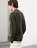 Cashmere and Wool Blend Relaxed Polo Jumper