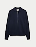 Cashmere and Wool Blend Collared Knitted Jacket