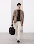Cashmere Wool Blend Heavy Knit Cardigan