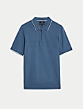 Cotton Rich Tipped Knitted Polo Shirt