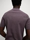 Cotton Rich Textured Knitted Polo Shirt
