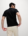 Cotton Rich Textured Knitted Polo Shirt