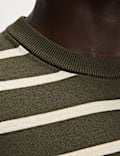 Cotton Rich Striped Knitted T-Shirt