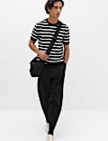 Cotton Rich Striped Knitted T-Shirt