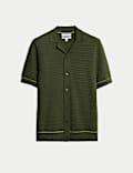 Cotton Rich Textured Knitted Polo Shirt