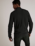 Gilet 100 % cachemire &agrave; motif textur&eacute; avec fermeture &agrave; glissi&egrave;re