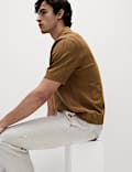 Pure Cotton Relaxed Fit Stich Polo 