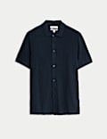Cotton Rich Textured Knitted Polo Shirt