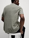 Cotton Rich Textured Knitted Polo Shirt