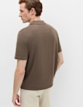 Mercerised Cotton Knitted Polo Shirt