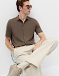 Mercerised Cotton Knitted Polo Shirt