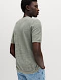 Geverfd T-shirt gebreid van zuiver katoen